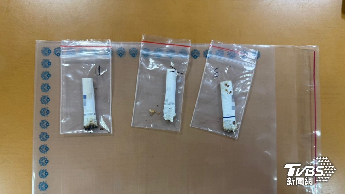 支援警力到場後,迅速掌控局面並查扣K菸蒂3支。(圖/TVBS)