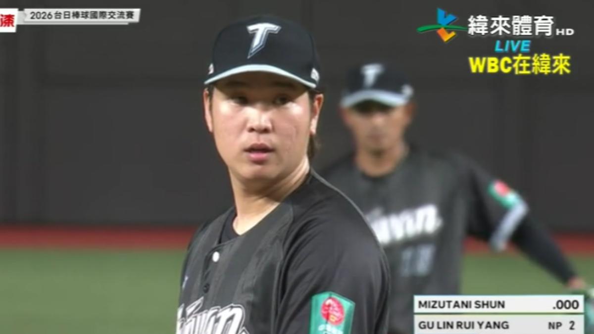 古林睿煬投3局繳5次三振。(圖/緯來體育台)
