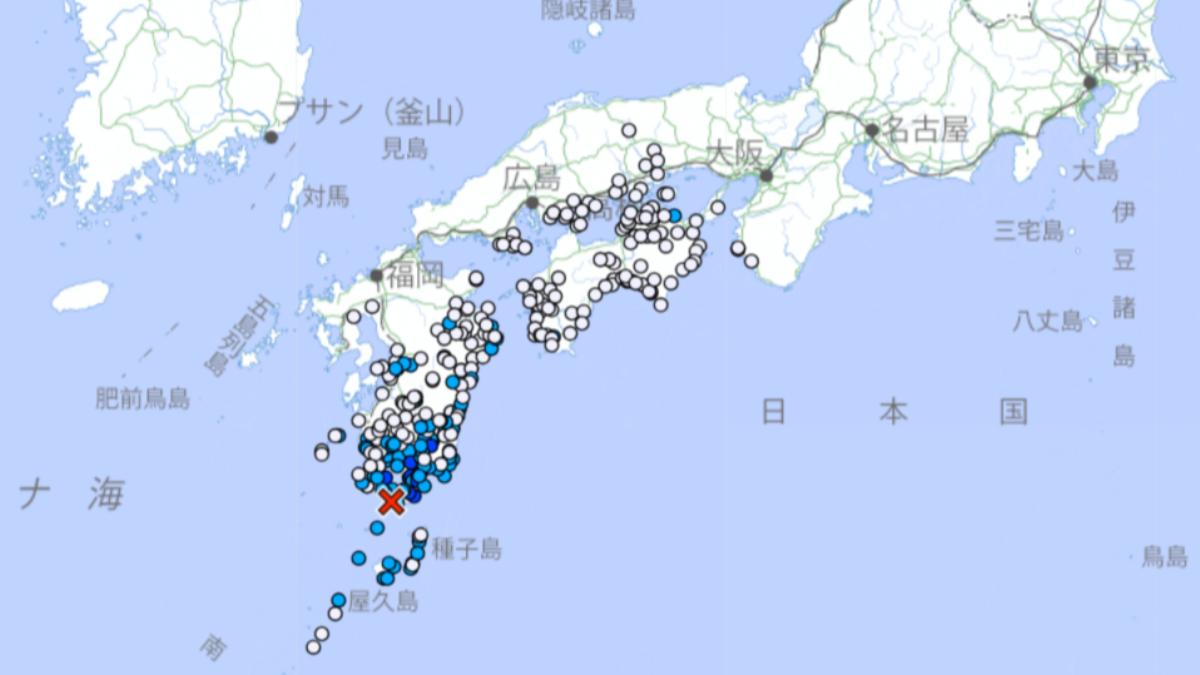 快訊/日本九州外海5.4地震「最大震度3」 熊本也有感