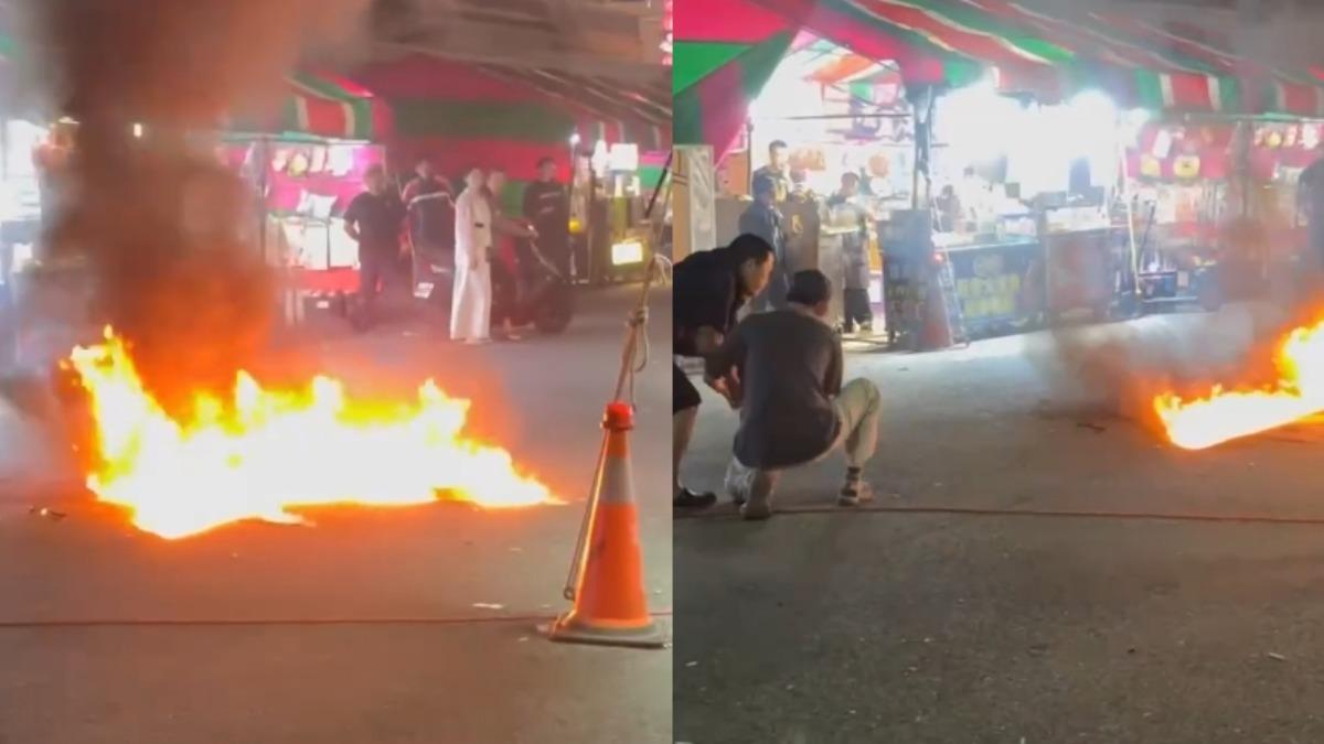 澎湖元宵市集遭縱火　2男「汽油裝寶特瓶」馬路點燃嚇壞村民
