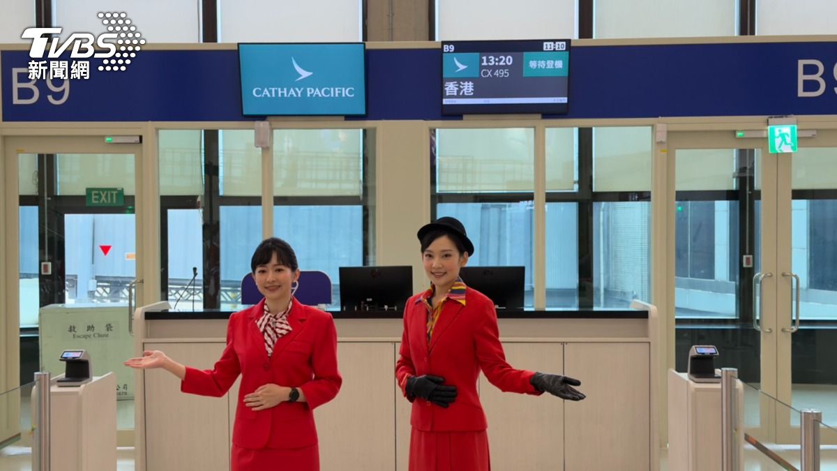 國泰航空經典懷舊制服也在活動中亮相。（圖／陳昫蓁攝）
