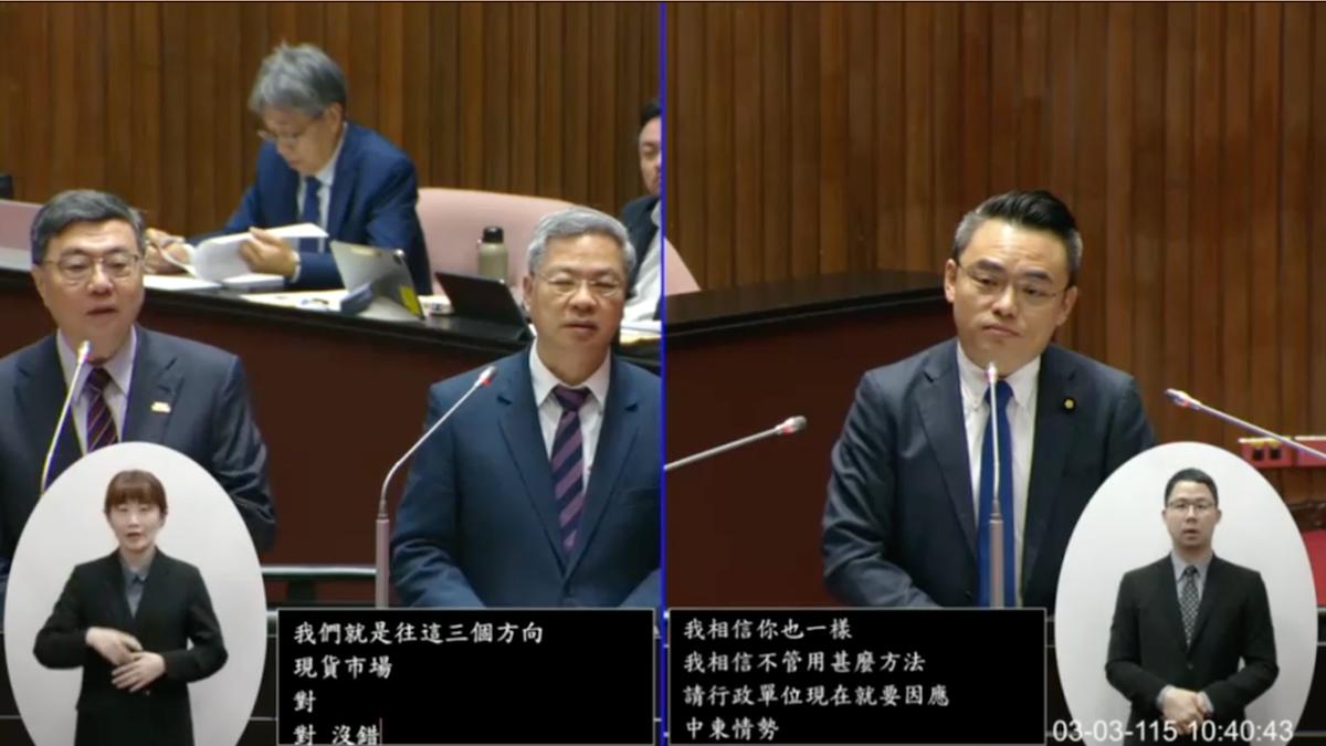 美以聯手空襲伊朗影響國內石油? 卓榮泰:應該還有安全存量