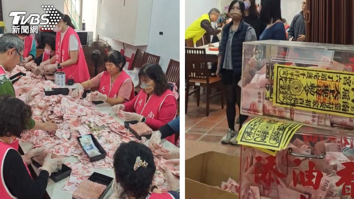 數錢了!20志工算到手軟 彰化南瑤宮香油錢破300萬