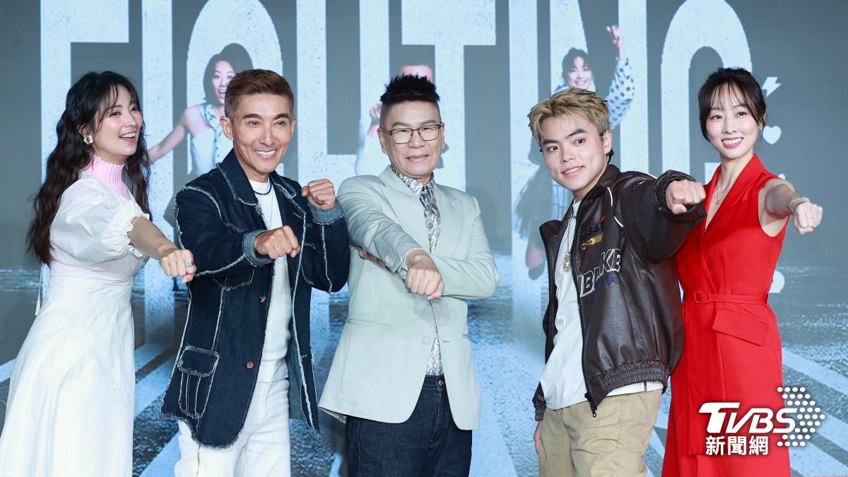 阿喜、潘若迪、沈玉琳、海產、夏語心出席記者會。(圖/黃城碩攝)