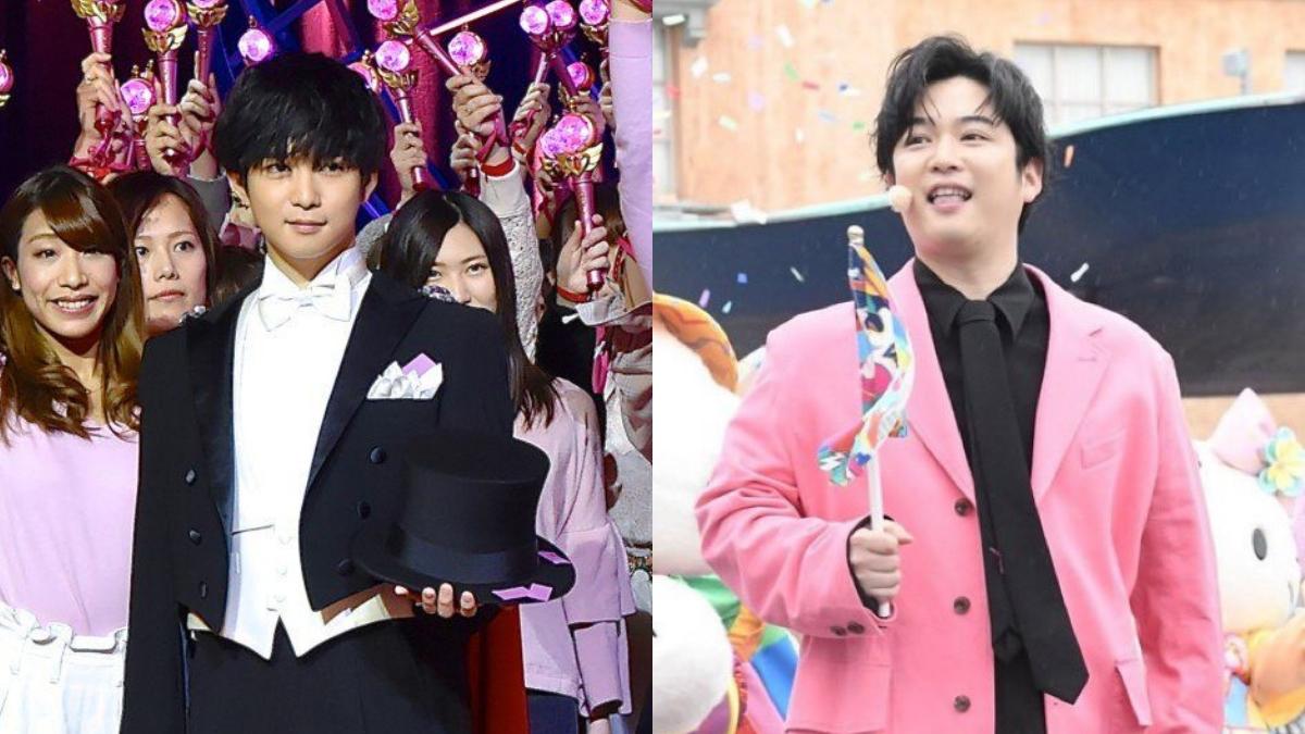 千葉雄大2018年曾以「燕尾服蒙面俠」之姿參與日本環球影城的活動,前天身穿粉色西裝現身今年活動,明顯腫了不少。(圖/翻攝自日網)