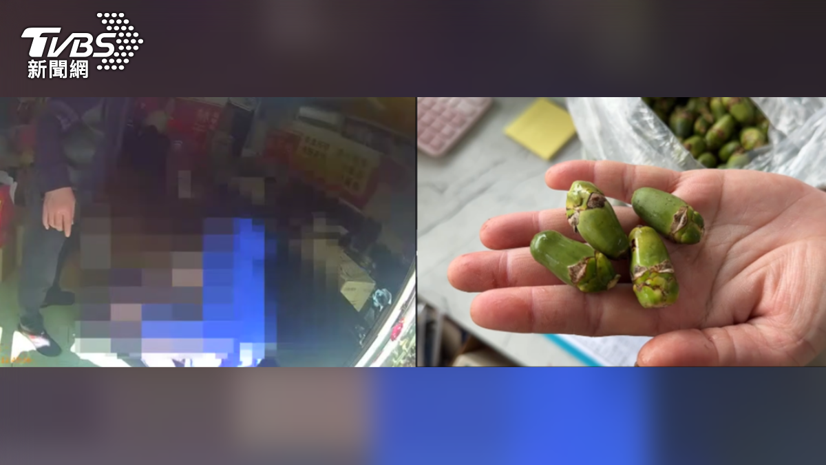 嘉義民雄一名男子誤食檳榔王,俗稱的「倒吊子」,才幾秒鐘時間,他直接昏倒,一度失去呼吸心跳,就護人員搶救20多分鐘,才把他從鬼門關搶救回來(圖/TVBS)