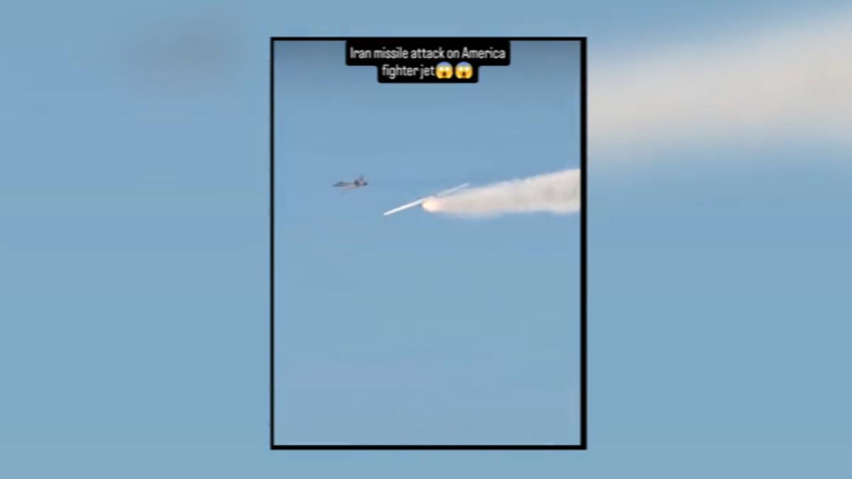 網路瘋傳美軍戰機閃避伊朗飛彈影片,吸引逾8200萬次觀看,但實際上這是電玩片段,遭網友移花接木。(圖/IG theg.reat1818)