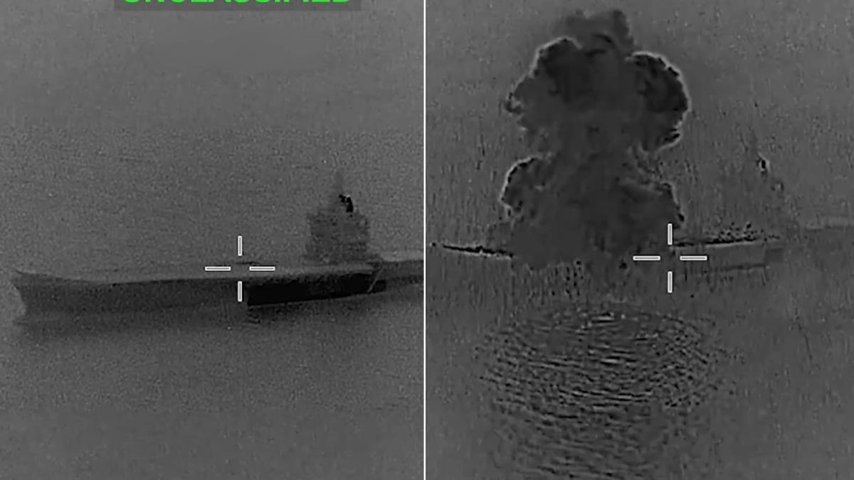 有片/美軍轟炸伊朗無人機母艦!「爆炸瞬間炸火球」32秒畫面曝