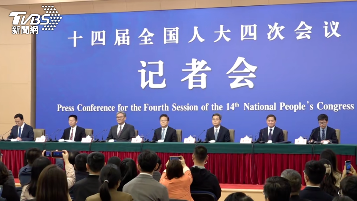大陸經濟主題記者會現場。(圖/TVBS)