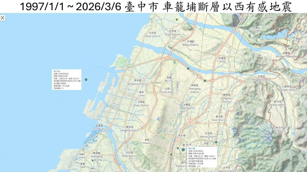 台中地震在七期!近30年稀少突大晃 專家示警:2斷層累積能量