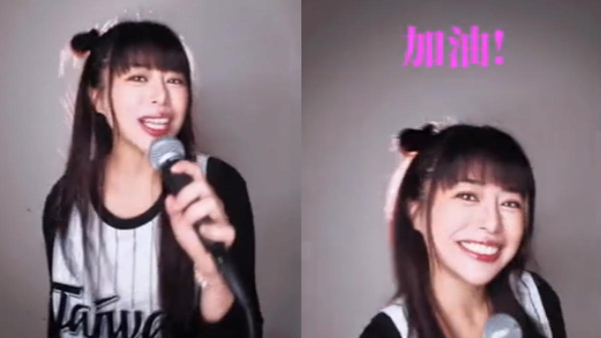 歌手林吟蔚自創歌曲為中華隊應援。(圖/翻攝自yinwei217 IG)