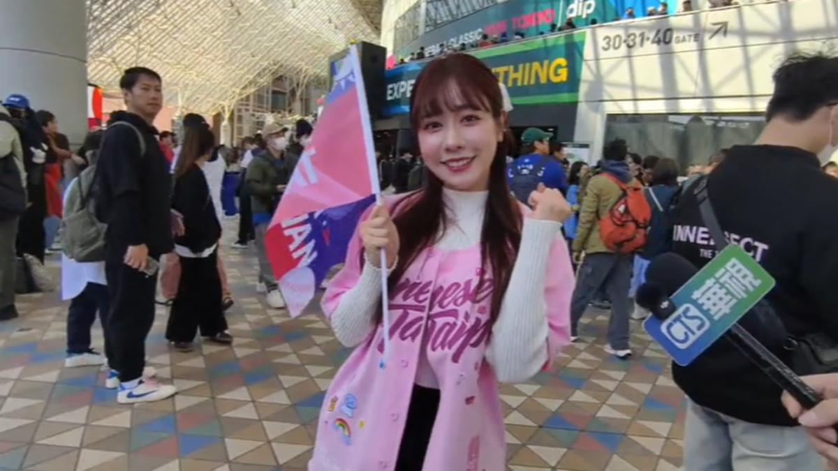 樂天日籍啦啦隊高橋佳帆。(圖/TVBS)