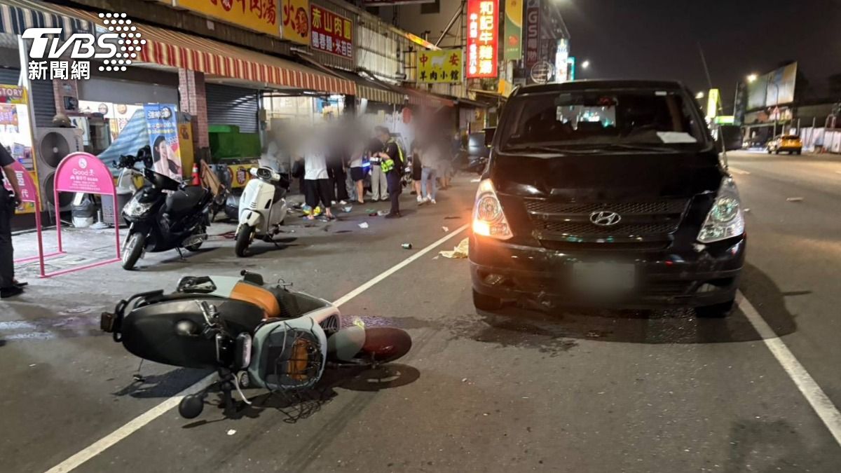 楊姓男子涉嫌毒駕,高速衝撞兩部停等與行駛中的機車,造成一死三傷的慘劇 。(圖/TVBS)