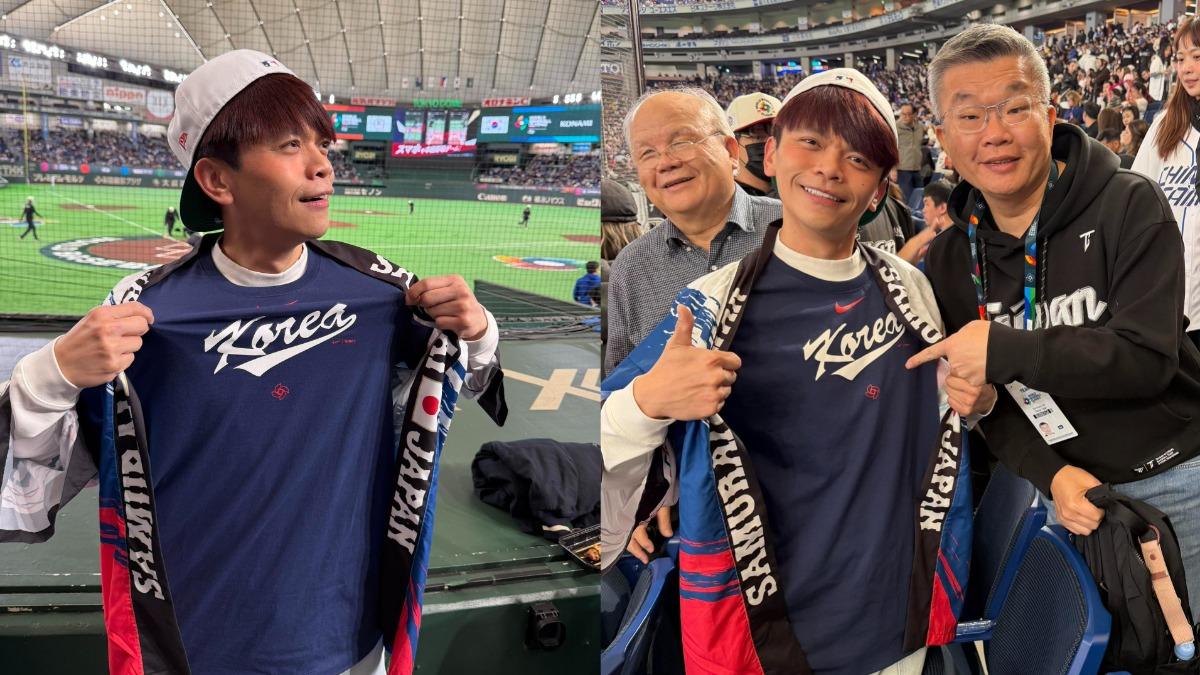 WBC／蔡阿嘎「穿這件」進場應援！蔡其昌笑：你也是台灣英雄