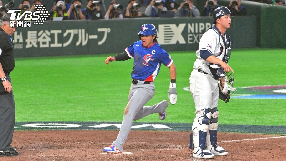 陳傑憲代跑追回超前分。(圖/胡瑞麒攝)
