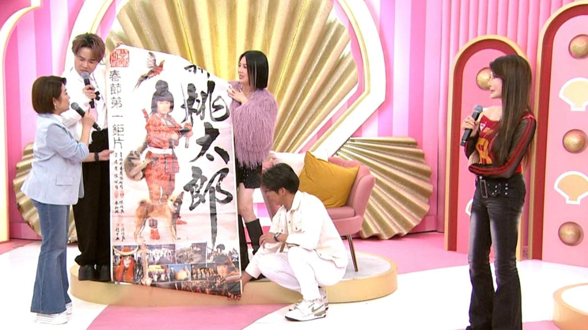楊麗菁（右前起）、陳子強和林小樓分享拍戲經歷。（圖／三立提供）