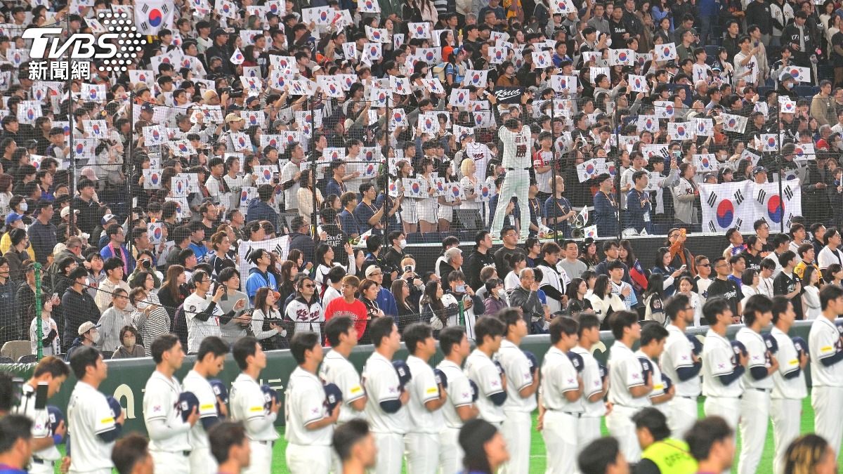 台韓大戰，韓國隊最後吞下敗仗。（圖／胡瑞麒攝）