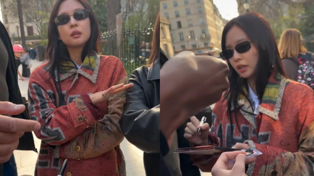 Jennie巴黎街頭遭狂粉包圍!崩潰求饒「讓我壓力很大」 無奈皺眉妥協畫面曝