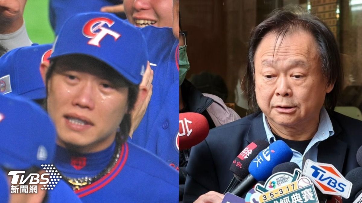網友發現陳冠宇落淚畫面撞臉王世堅。(圖/胡瑞麒攝、TVBS資料畫面)