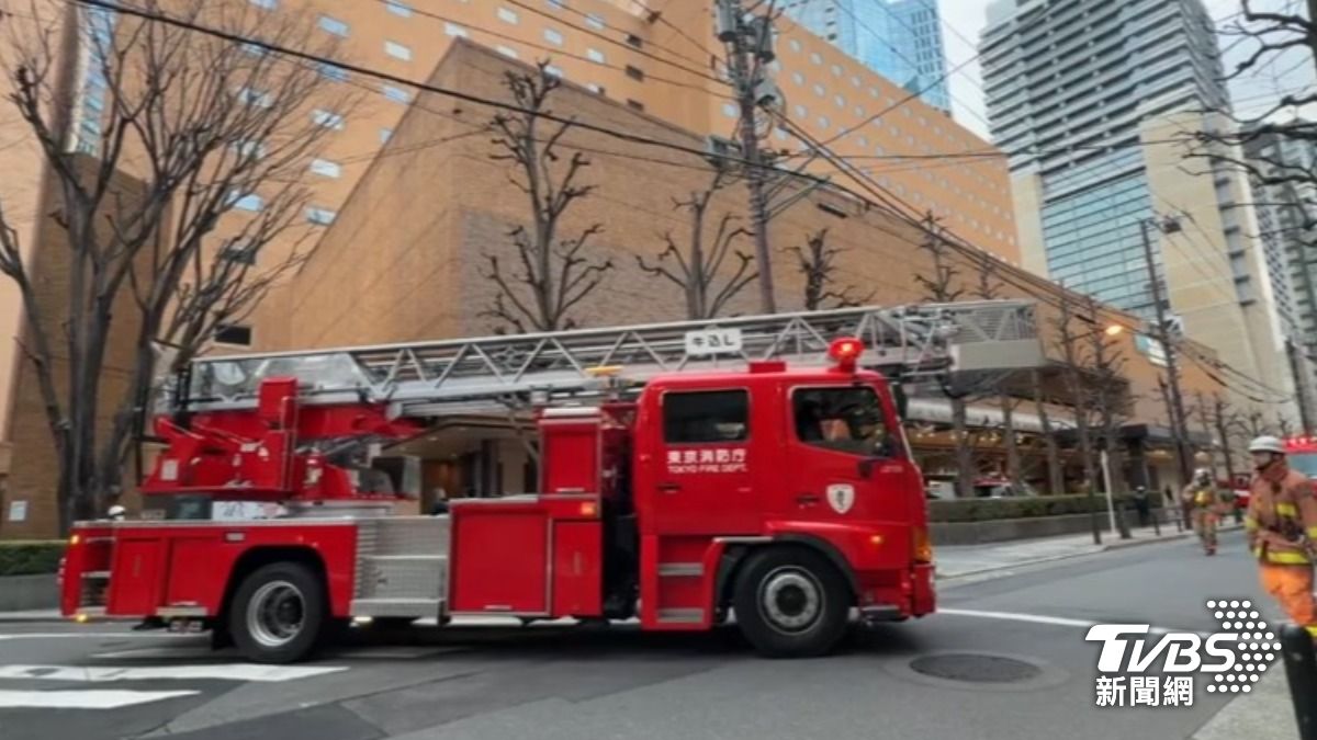 東京巨蛋附近飯店火警（圖／TVBS資料畫面）