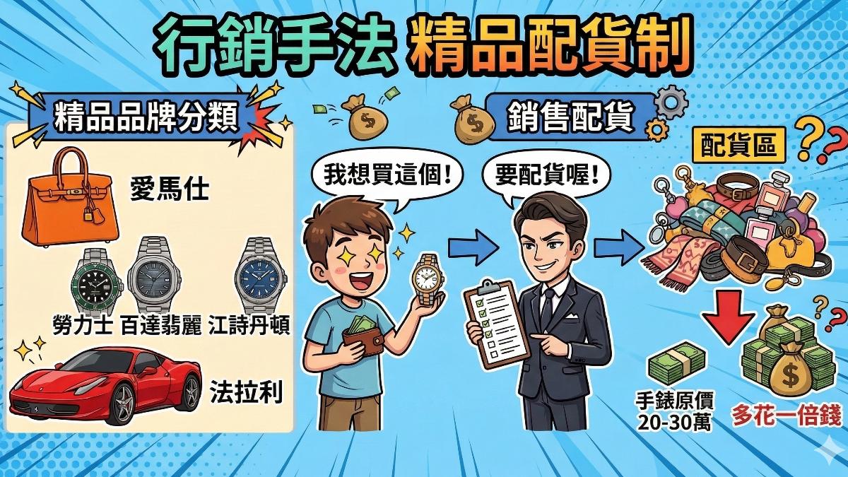 行銷方式，價格堆疊下，讓品牌地位不斷疊升。（圖／AI）