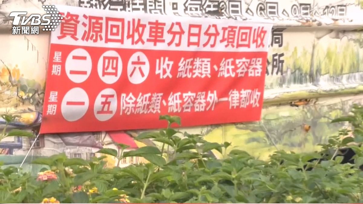彰化市試辦分日回收 上班族怒:根本配合不了。(圖/TVBS)