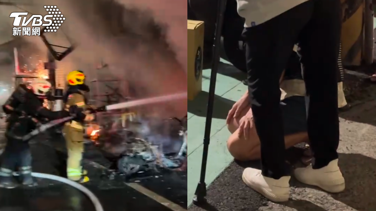 機車行老闆為救臥病妻「返火場淪焦屍」 看護崩潰跪地慟哭