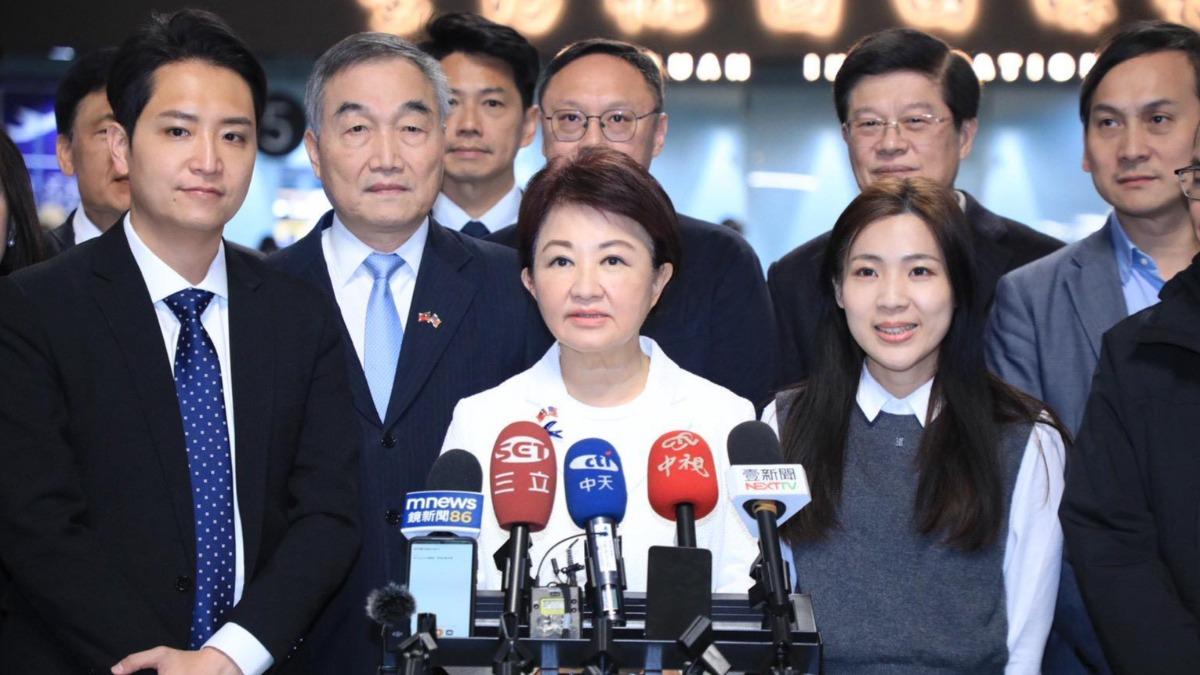 盧秀燕赴美訪問。(圖/翻攝自盧秀燕臉書)