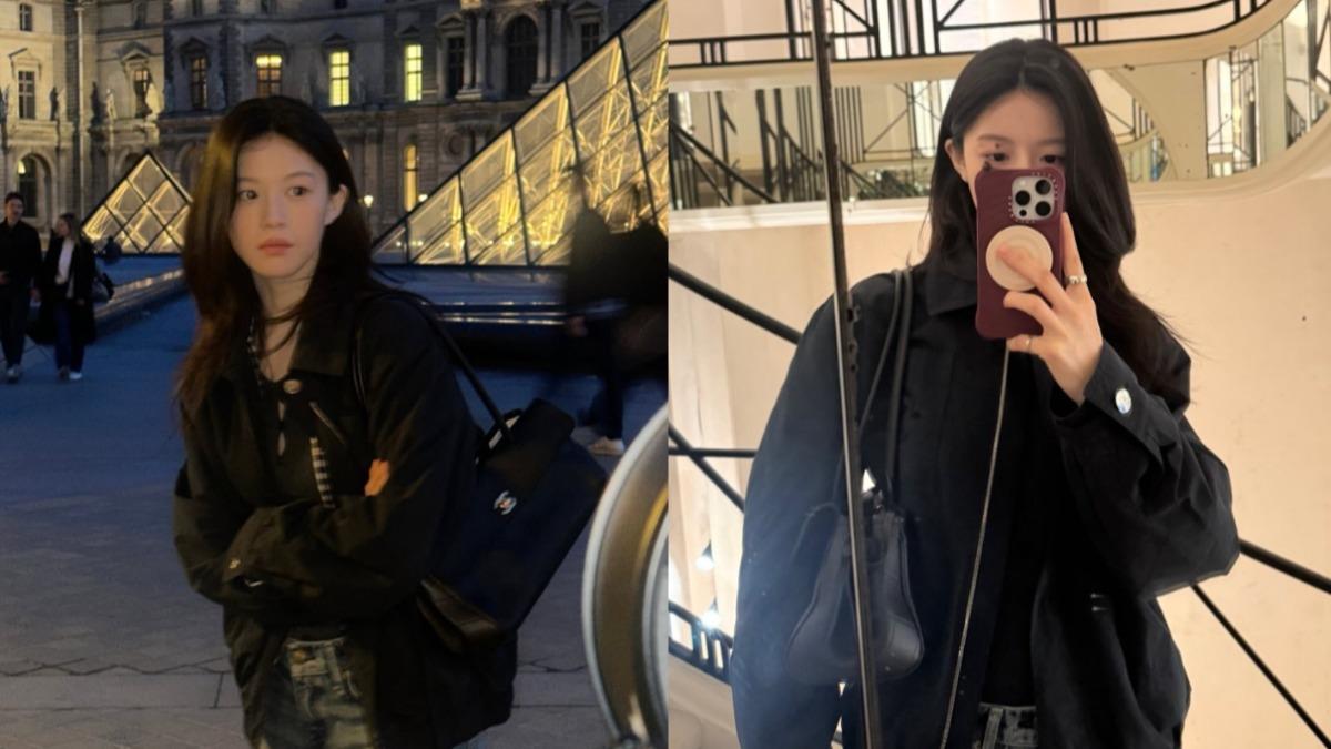 高允貞肩上的黑色腋下包是來自Chanel 2026春夏系列的小購物袋。（圖／翻攝自IG@goyounjung）
