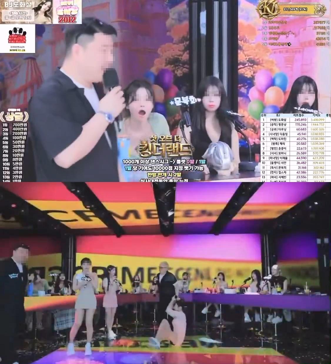 MC DingDong還一度想拖行金女，讓現場嘉賓嚇傻。（圖／翻攝自韓網）