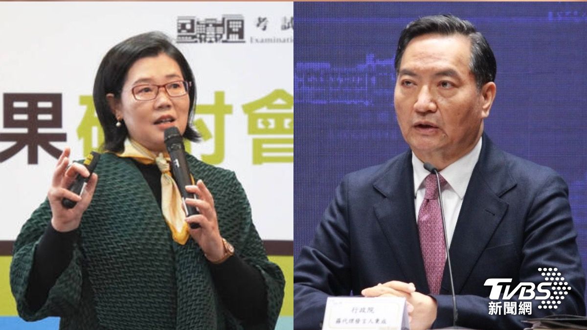 保訓會主委蔡秀涓(左)、前政委羅秉成(右)都被點名是新竹市長黑馬。(圖/考試院提供、TVBS資料照)