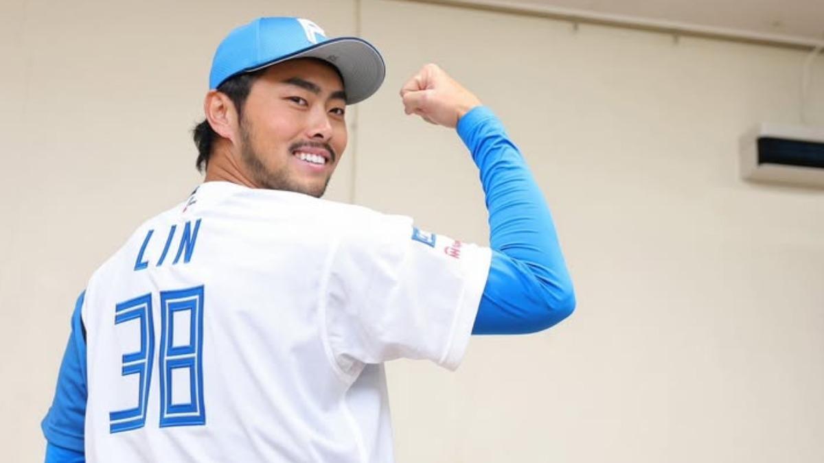 林家正轉戰日職北海道武士隊。（圖／翻攝火腿隊臉書）