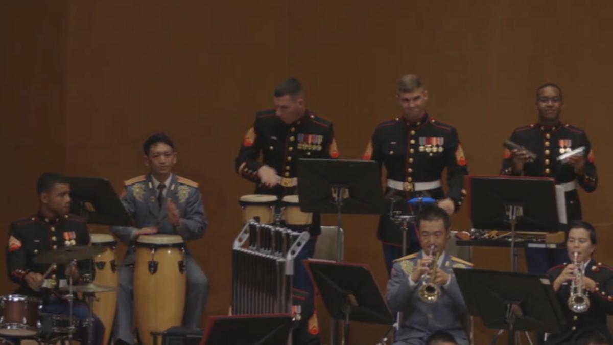 駐日美軍與日本自衛隊軍樂隊常辦演奏會。(圖/DVIDS)