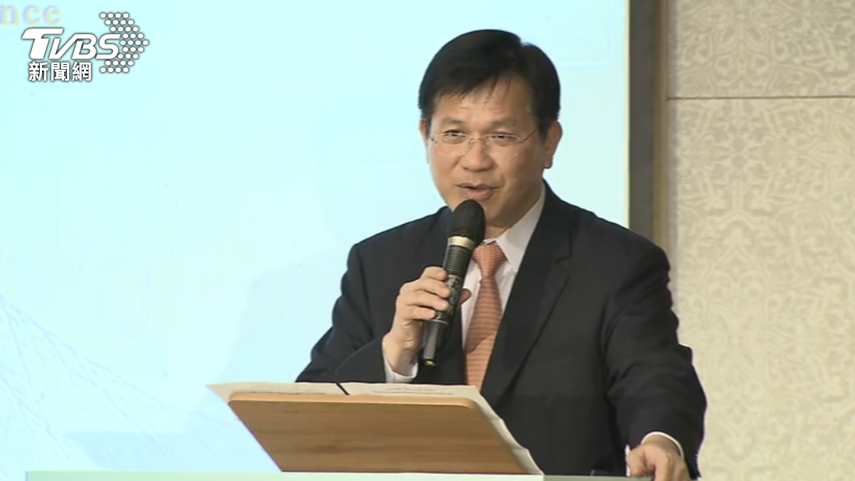 林佳龍致詞重申非紅供應鏈重要性，提供安全可信賴的智慧解決方案。（圖／TVBS）