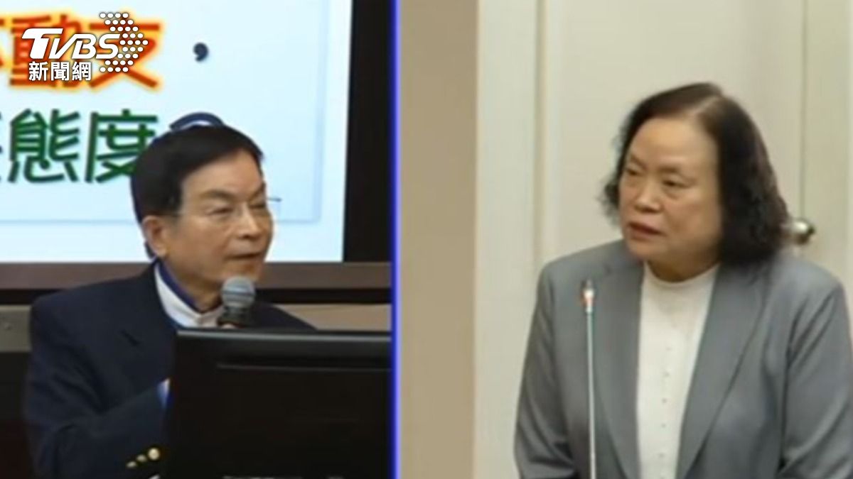 國民黨立委賴士葆與主計長陳淑姿。（圖／TVBS）