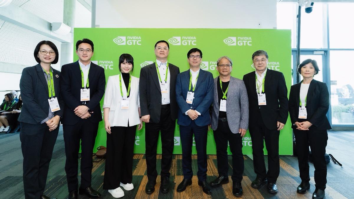 高雄市長陳其邁率領市府團隊出席NVIDIA GTC大會。（圖／高雄市政府提供）