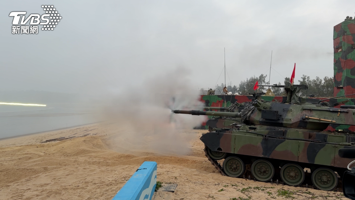 M41D戰車射擊。(圖/程子奕攝)