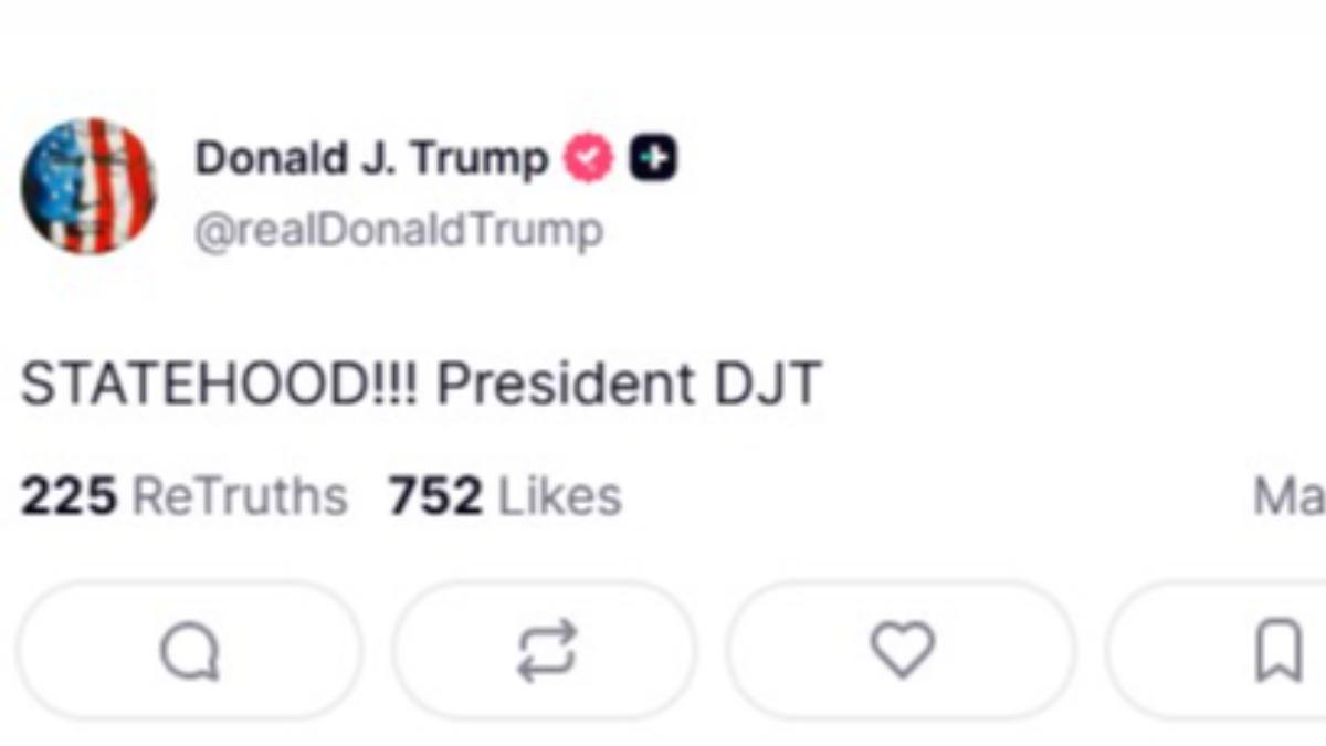 川普發文。（圖／翻攝自Truth Socail@realDonaldTrump）