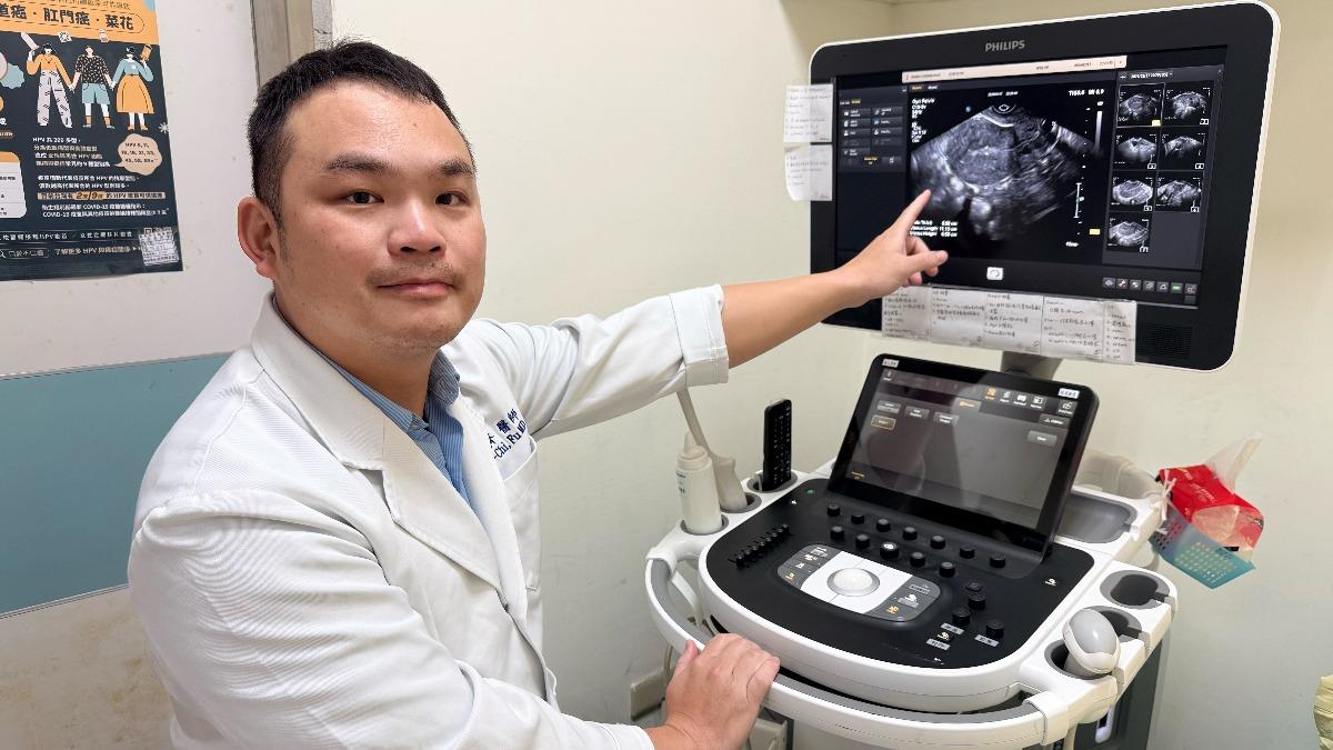 傅紹齊透過子宮內膜刮除術與核磁共振檢查,確診婦人子宮內膜癌第一期。。(圖/國軍台中總醫院提供)