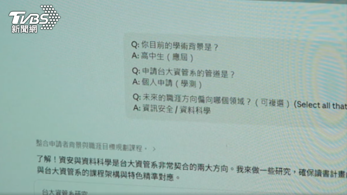 備審用AI,多校明定指引。(圖/TVBS)