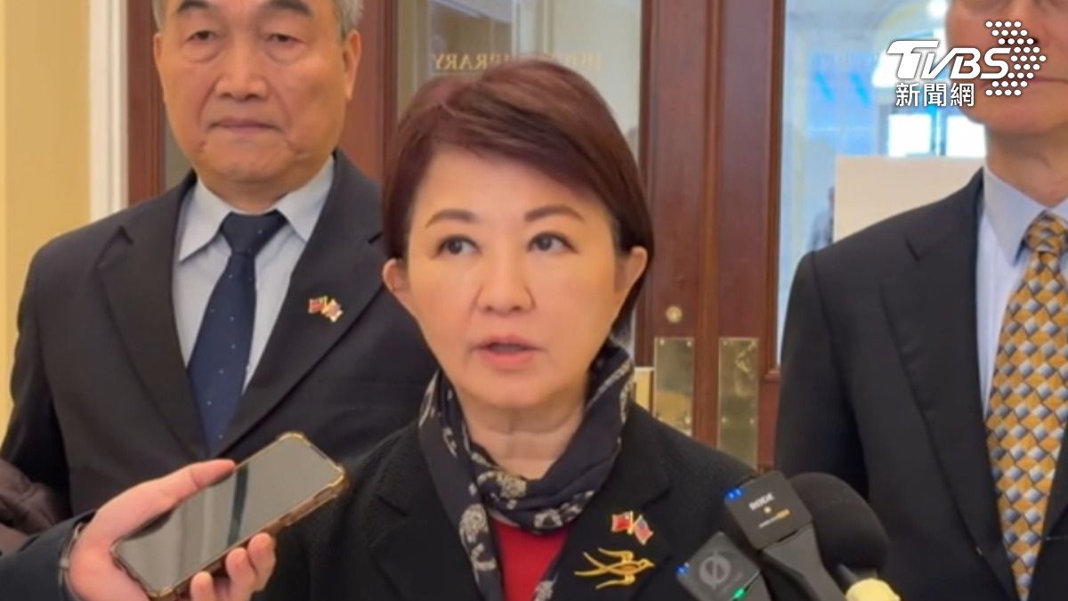 就軍購等重要議題，台中市長盧秀燕前進美國華府，與美方國會面對面討論。（圖／TVBS）