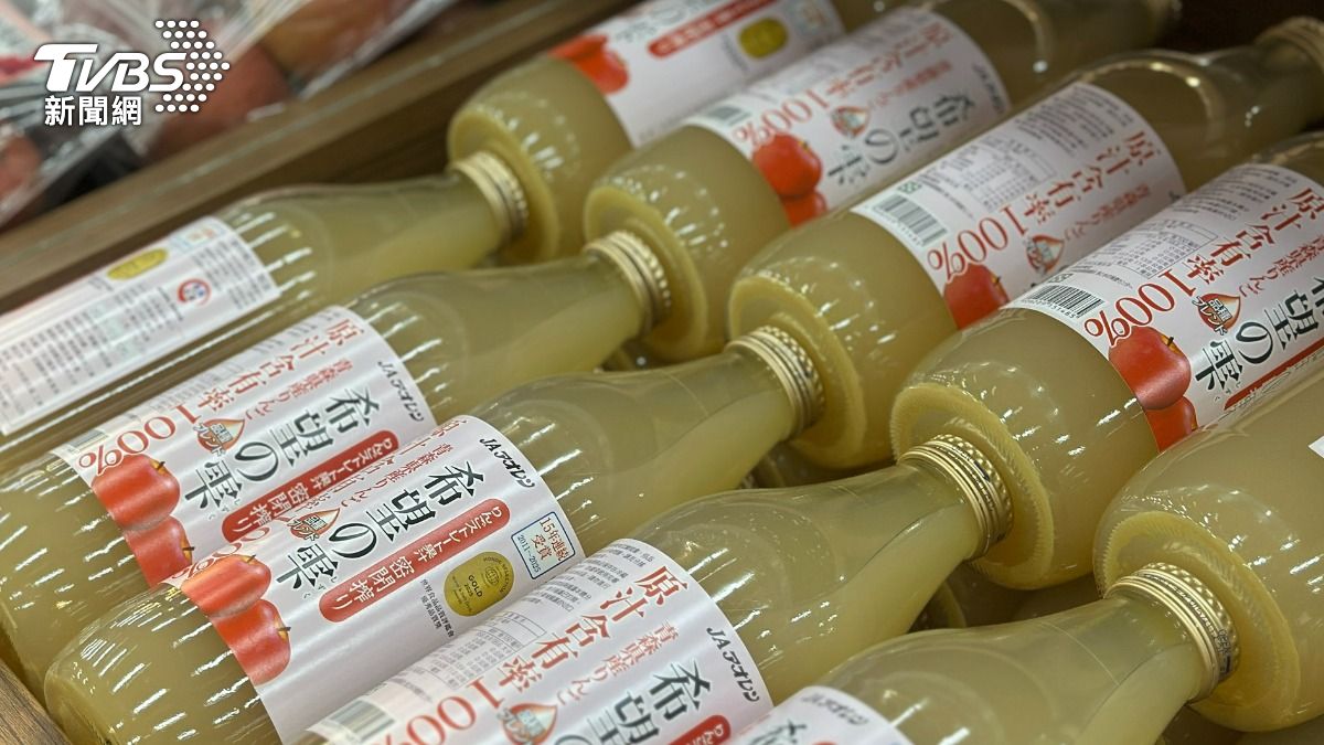 青森蘋果汁。(圖/許稚佳)