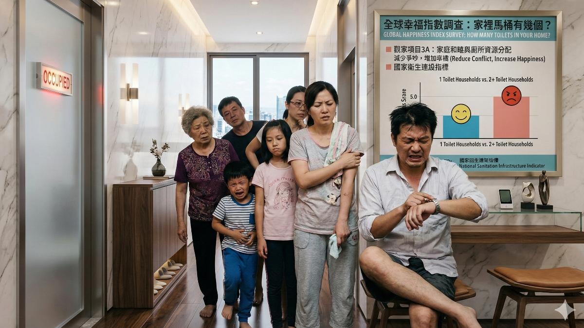 你家廁所有幾個,攸關你的幸福感受?(示意圖/TVBS)