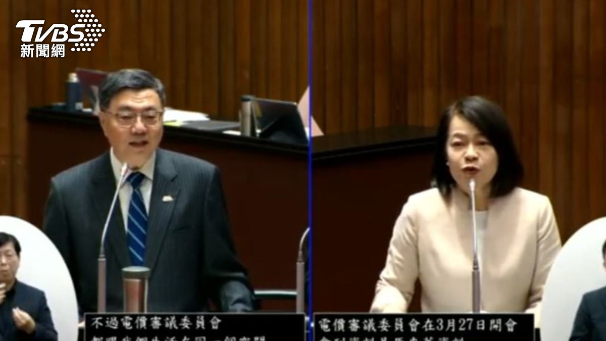 行政院長卓榮泰與國民黨立委許宇甄。(圖/TVBS)