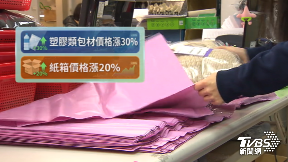 塑膠包材價格上漲。(圖/TVBS)
