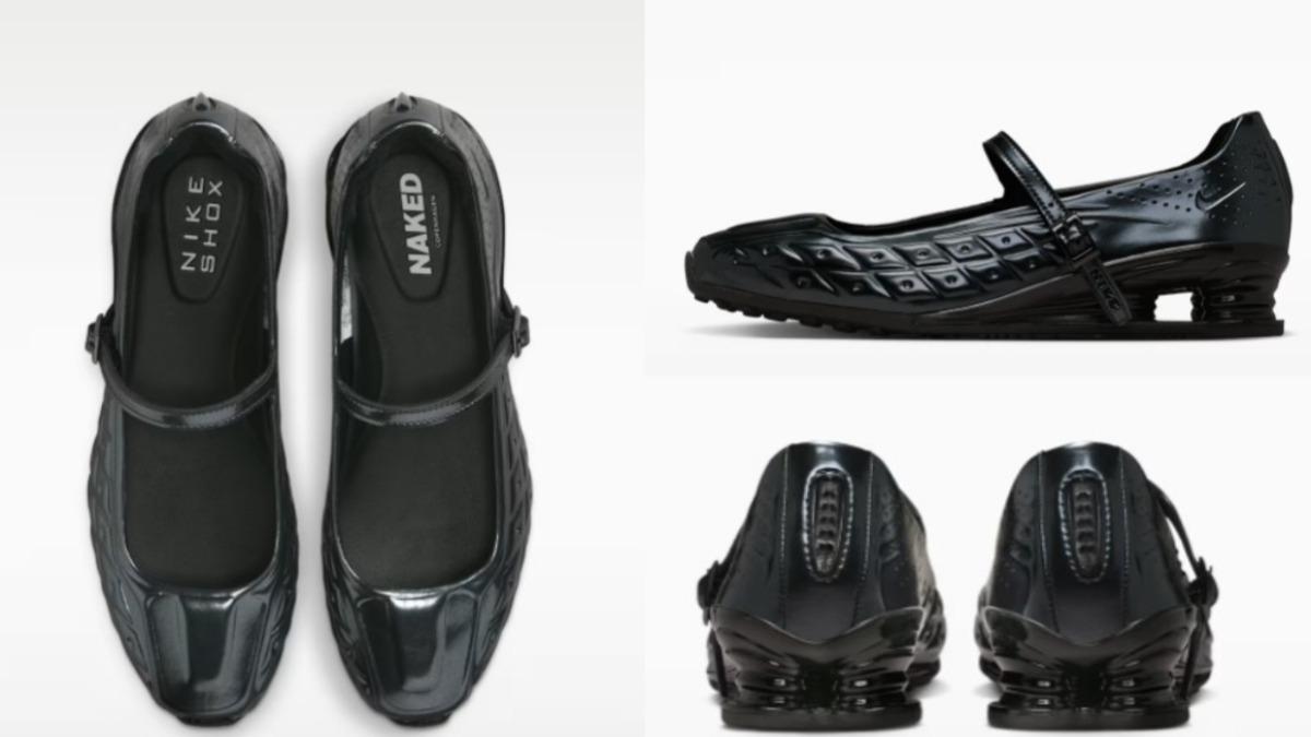 NIKE Shox將經典Shox氣柱科技結合Balletcore芭蕾元素。(圖/翻攝自NIKE)