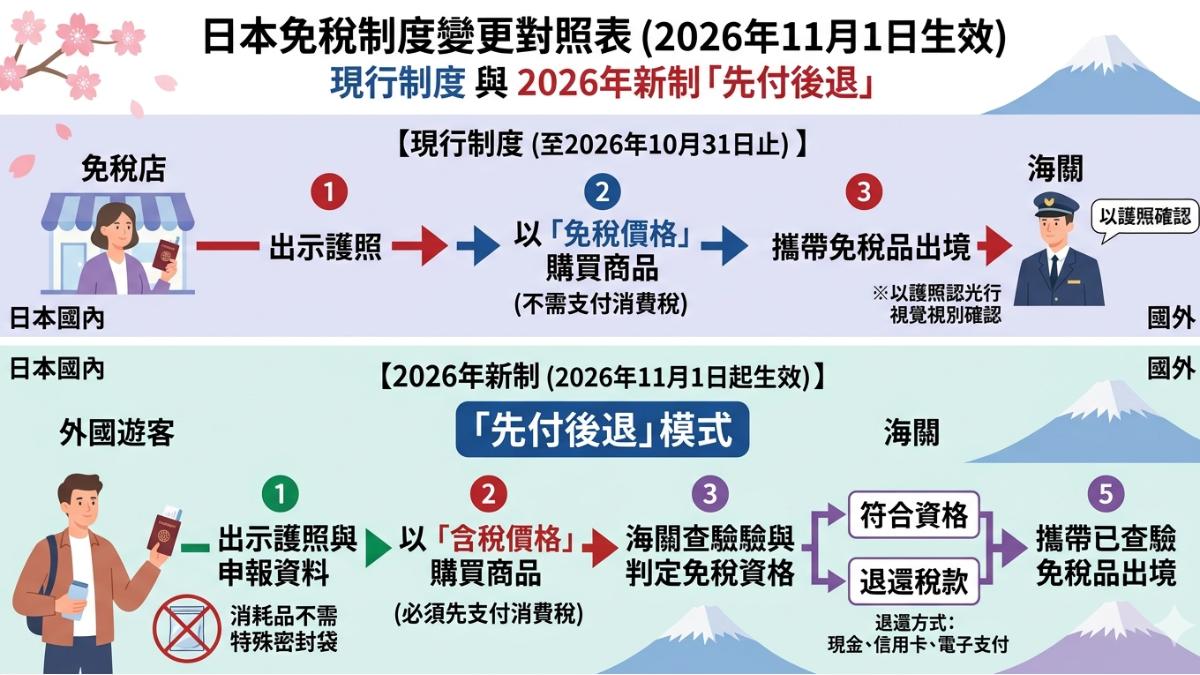 哈日族快看!日本退稅11月改「先付再退」 一圖看懂新制