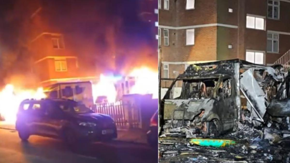 倫敦4輛猶太志工救護車遭燒毀 凌晨狂傳爆炸聲、火光照亮夜空