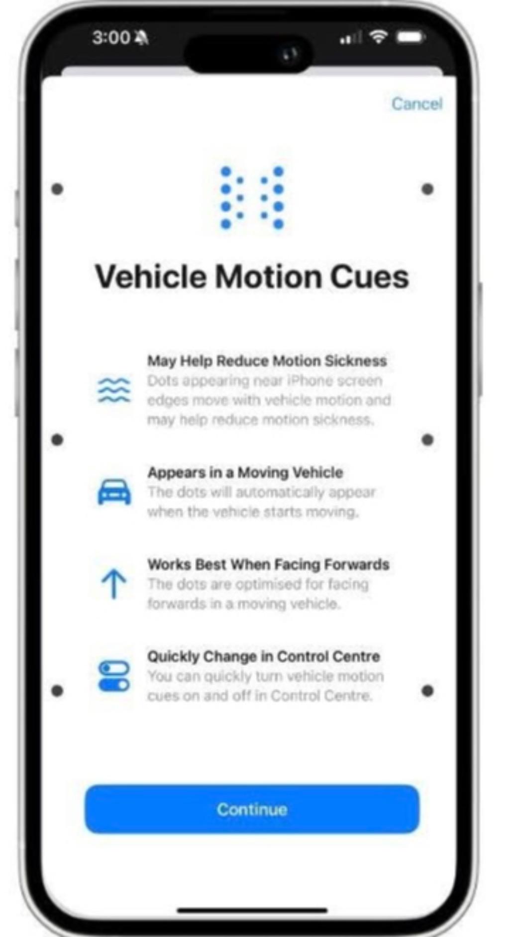 iPhone的「車輛動態顯示」。(圖/翻攝自Apple)