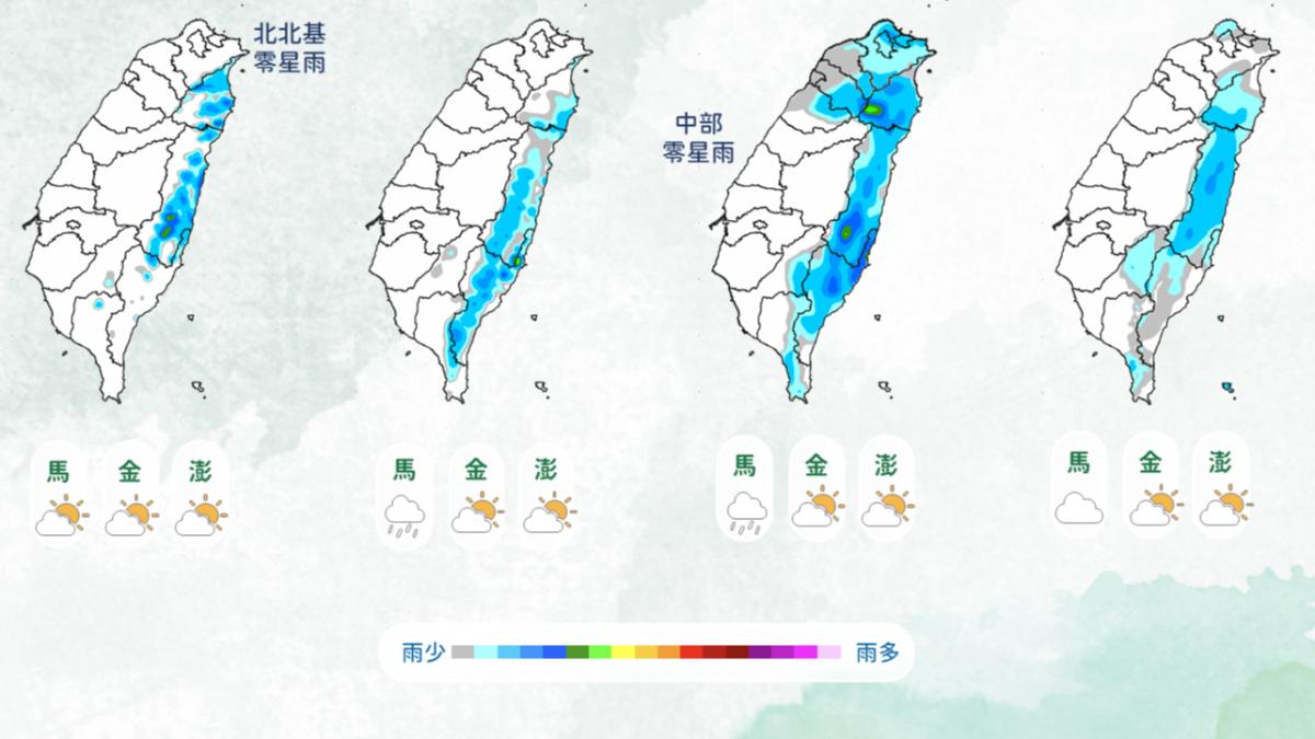 天氣/鋒面+東北季風急變天!連4天降溫 雨勢最猛時間一圖看